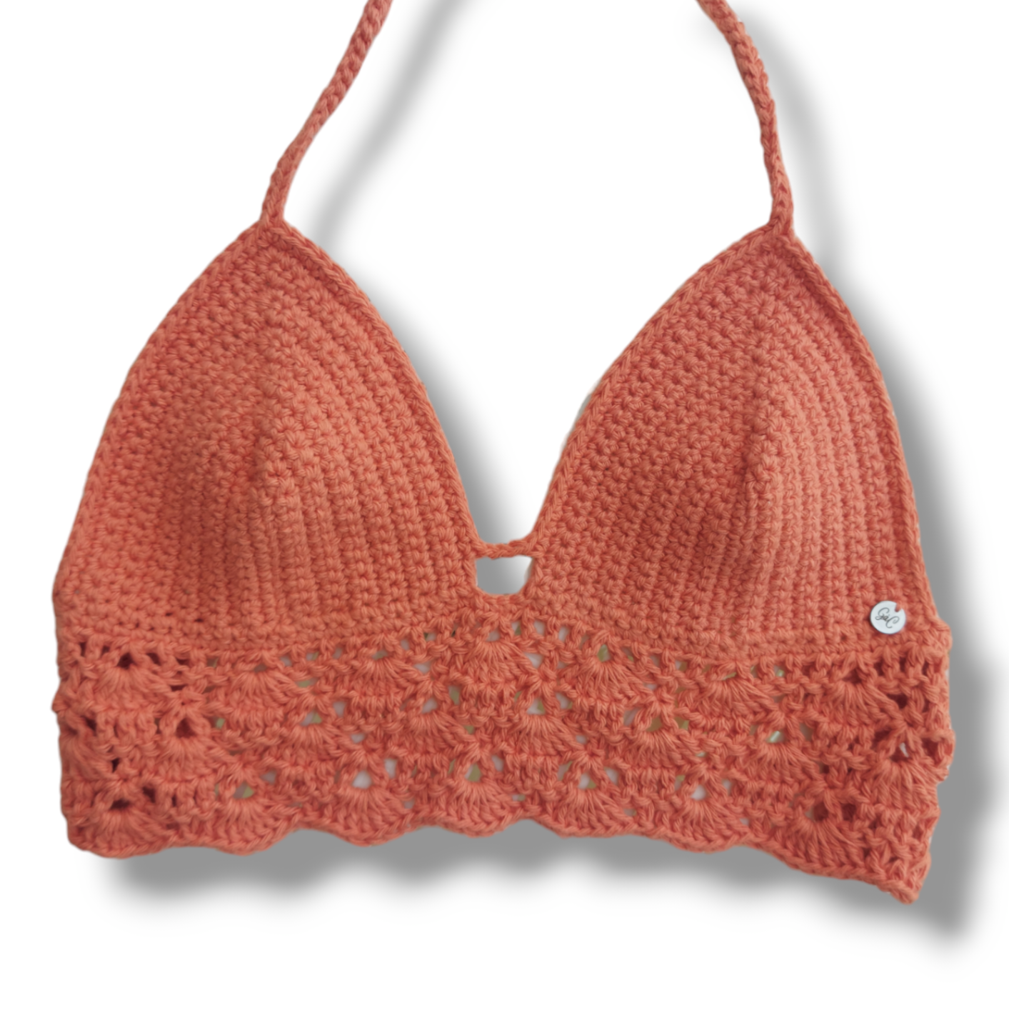 Seashell Symphony Crop Top Orange